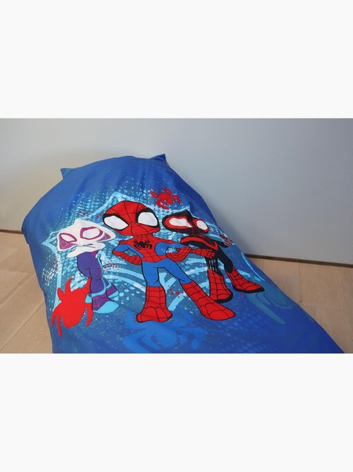 Juego de cama infantil Spider-Man con Spidey, Ghost-Spider y Spin reversible – 100% algodón - Kiabi Juego de cama infantil Spider-Man con Spidey, Ghost-Spider y Spin reversible – 100% algodón - Kiabi