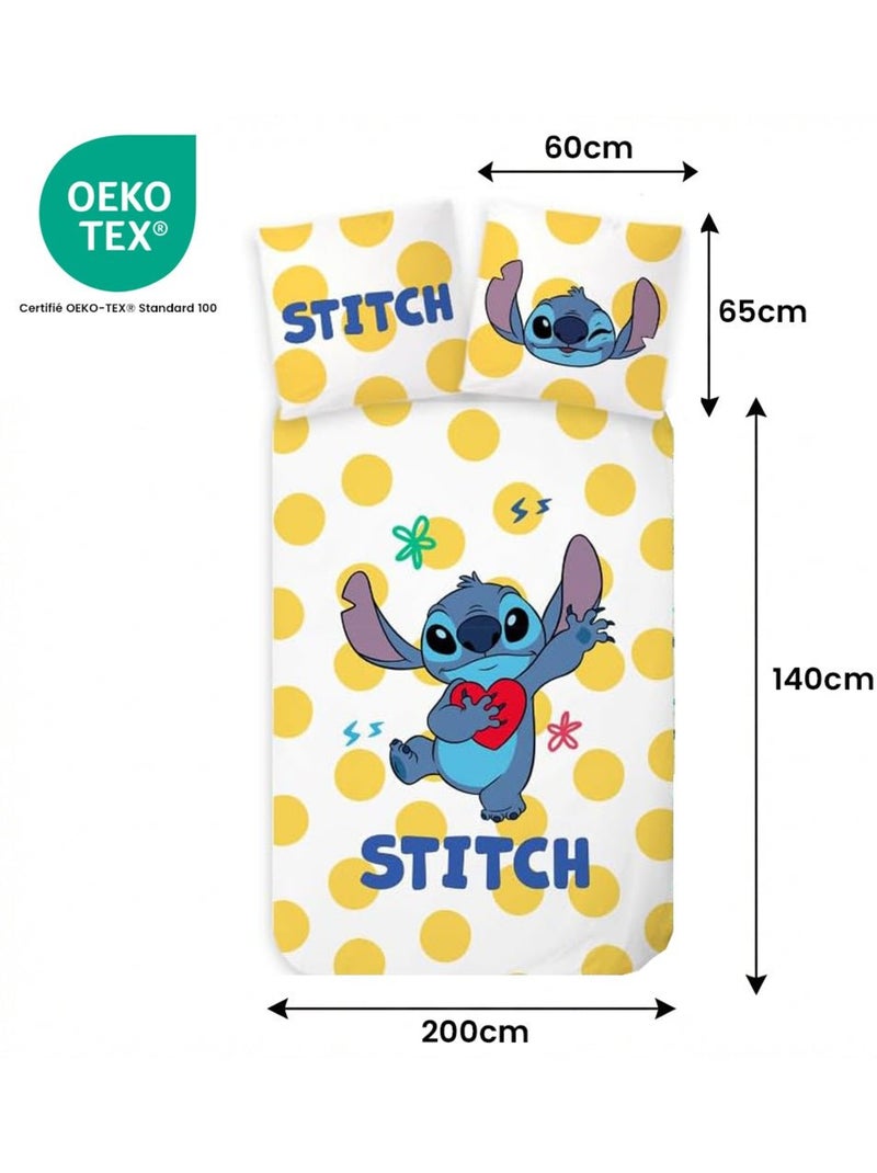 Juego de cama infantil Stitch reversible – 100% algodón Blanco - Kiabi