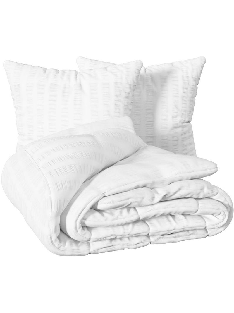 Juego de cama irhia 240x220cm blanco Blanco - Kiabi