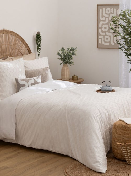 Juego de cama jacquard con líneas gráficas - Kiabi