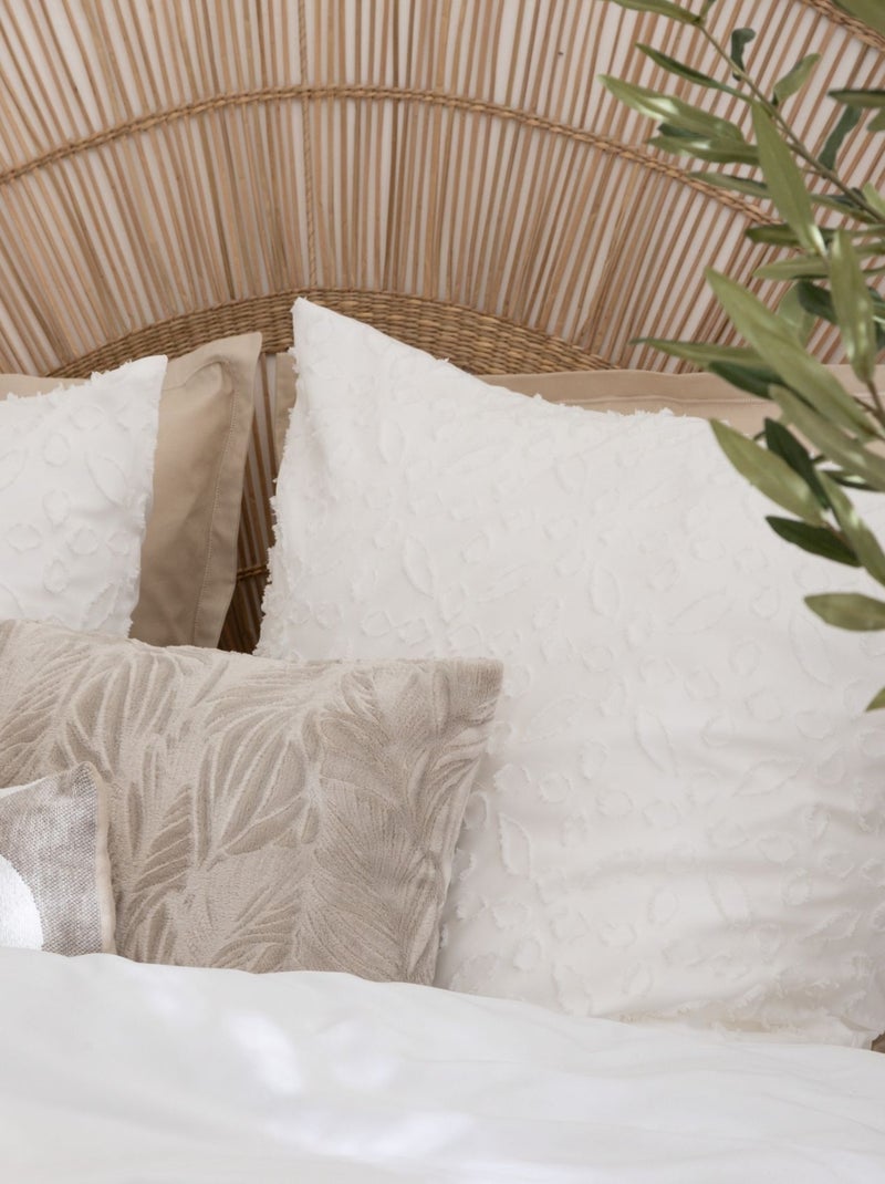 Juego de cama jacquard con líneas gráficas Blanco - Kiabi