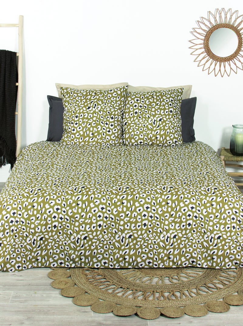 Juego de cama 'leopardo'  - Doble VERDE - Kiabi