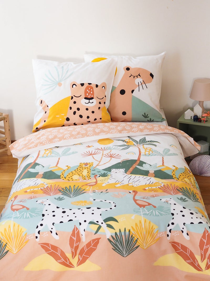 Juego de cama 'leopardo'  - Individual ROSA - Kiabi