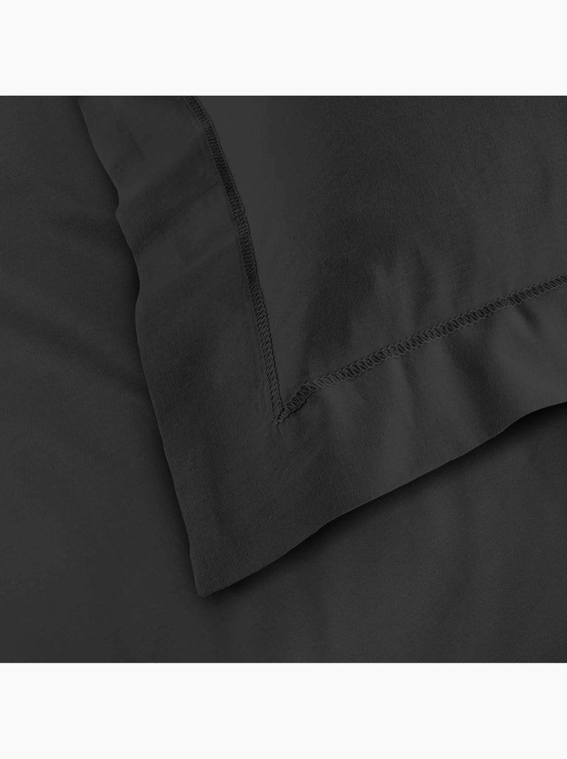 Juego de cama liso – 2 fundas de almohada 63 x 63 cm incluidas Negro - Kiabi