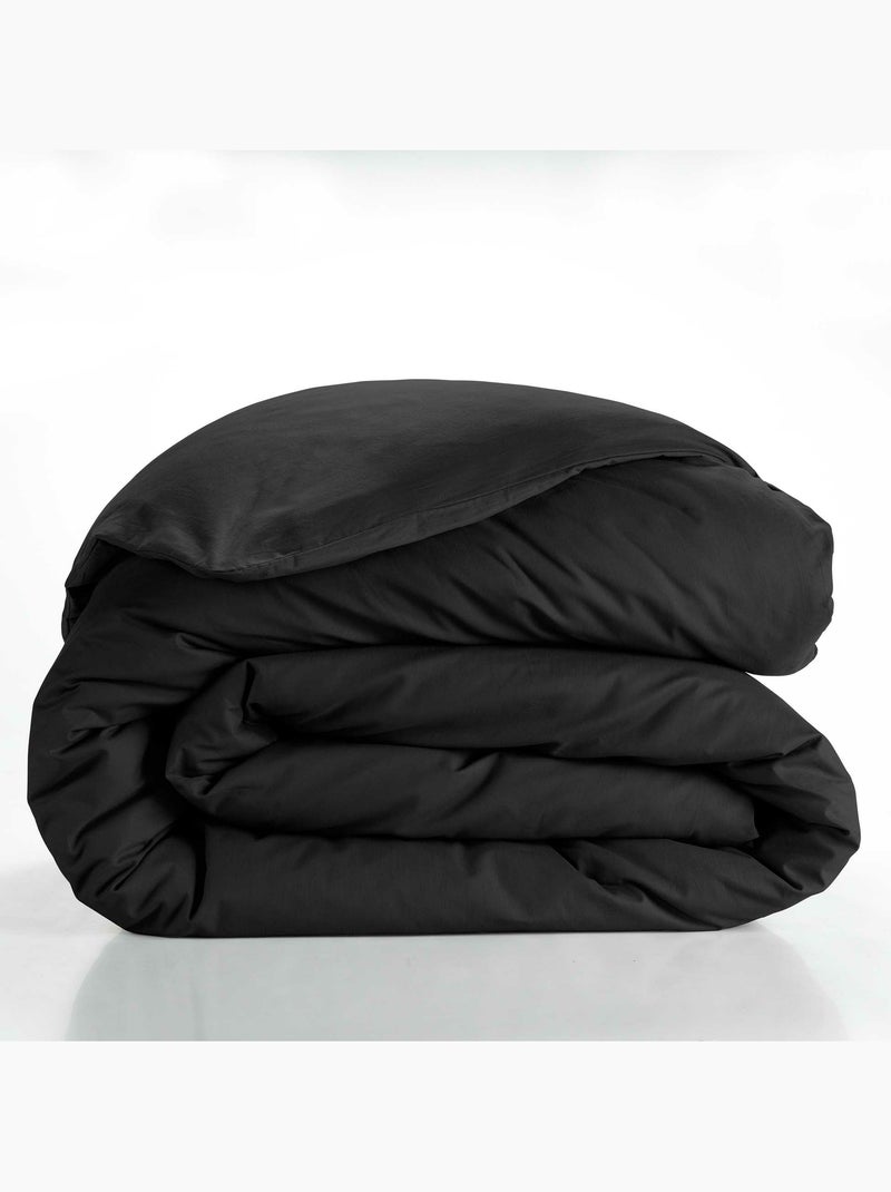 Juego de cama liso – 2 fundas de almohada 63 x 63 cm incluidas Negro - Kiabi