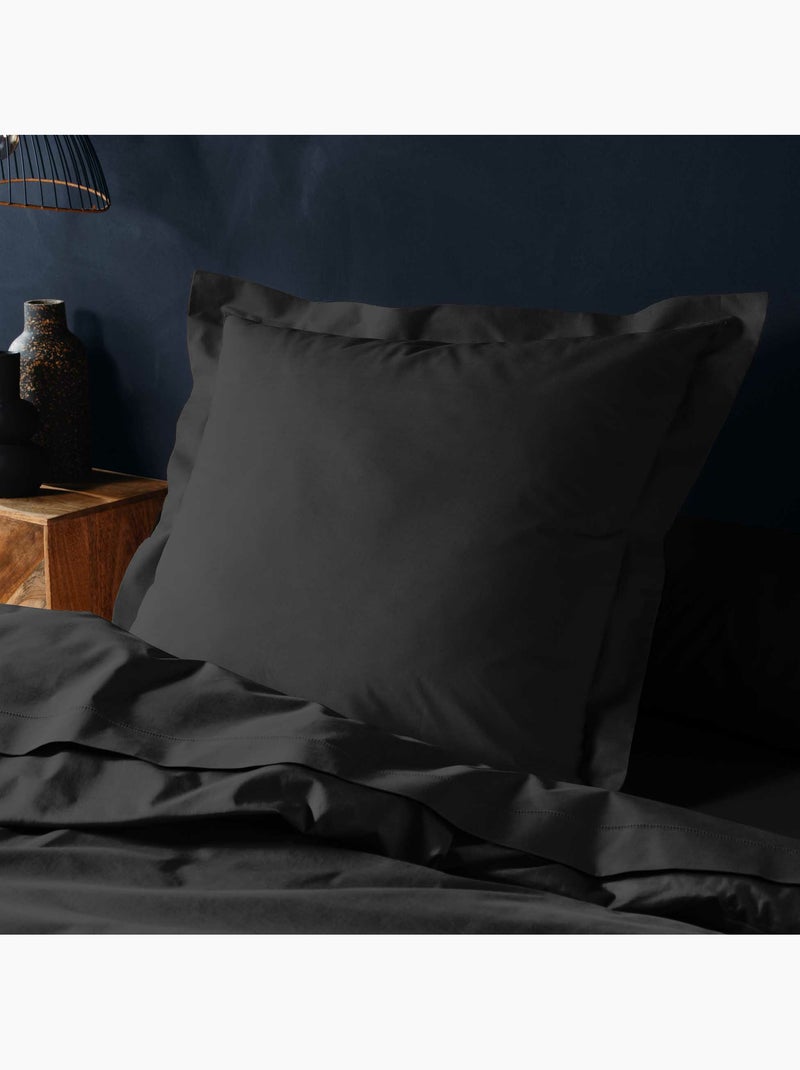 Juego de cama liso – 2 fundas de almohada 63 x 63 cm incluidas Negro - Kiabi