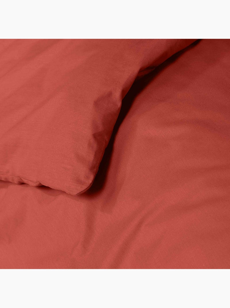 Juego de cama liso – 2 fundas de almohada 63 x 63 cm incluidas Terracota - Kiabi