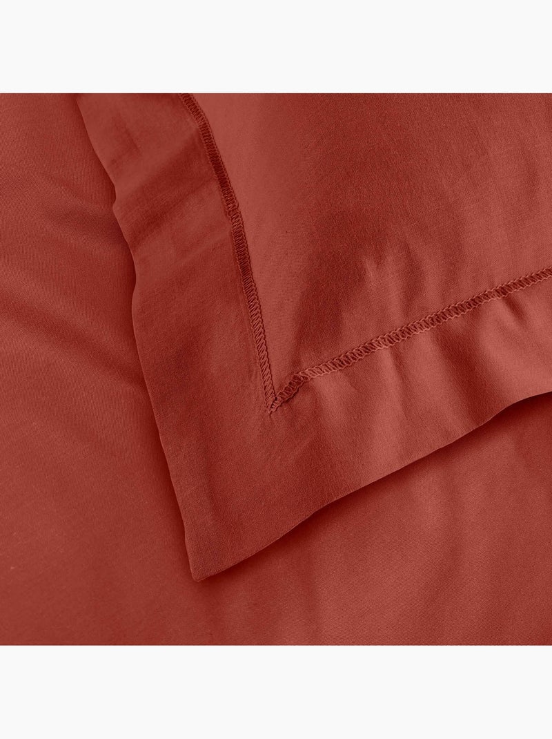 Juego de cama liso – 2 fundas de almohada 63 x 63 cm incluidas Terracota - Kiabi