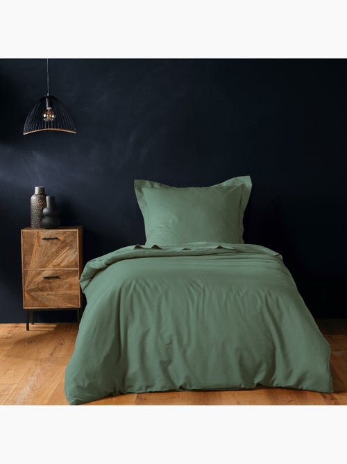 Juego de cama liso 57 hilos – linaé + 1 funda de almohada - Kiabi Juego de cama liso 57 hilos – linaé + 1 funda de almohada - Kiabi