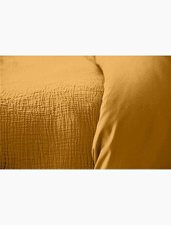 Juego de cama liso de gasa de algodón