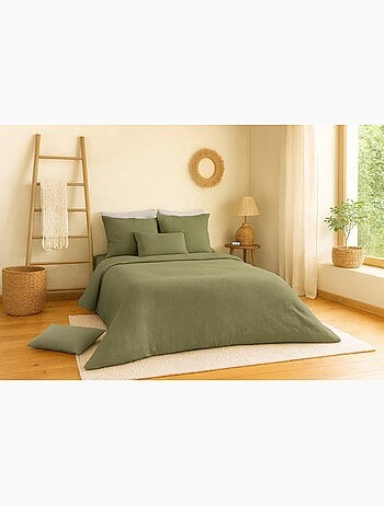Juego de cama liso de gasa de algodón