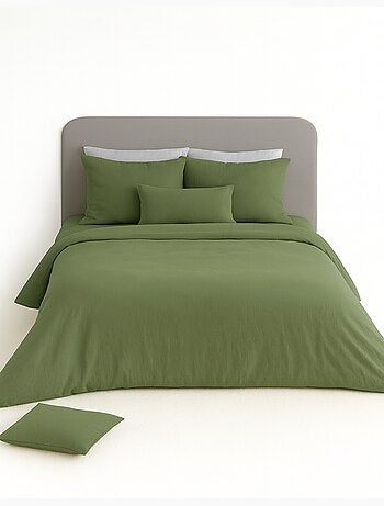 Juego de cama liso de gasa de algodón