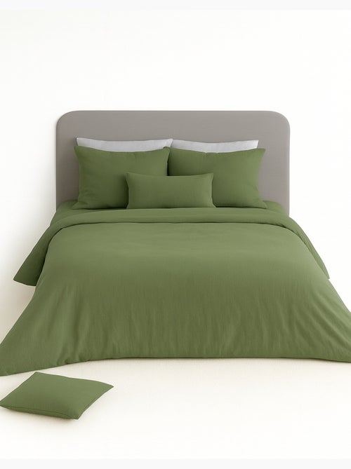 Juego de cama liso de gasa de algodón - Kiabi Juego de cama liso de gasa de algodón - Kiabi