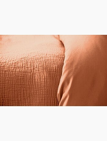 Juego de cama liso de gasa de algodón