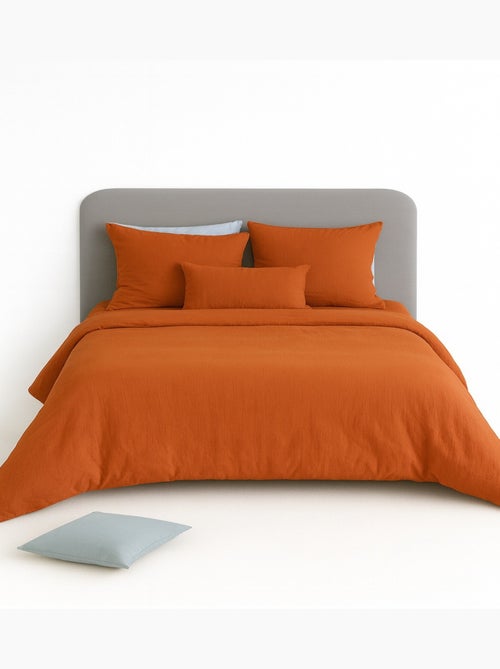 Juego de cama liso de gasa de algodón - Kiabi Juego de cama liso de gasa de algodón - Kiabi