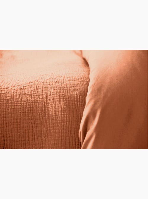 Juego de cama liso de gasa de algodón - Kiabi Juego de cama liso de gasa de algodón - Kiabi