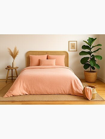 Juego de cama liso de gasa de algodón