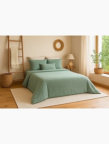 Juego de cama liso de gasa de algodón