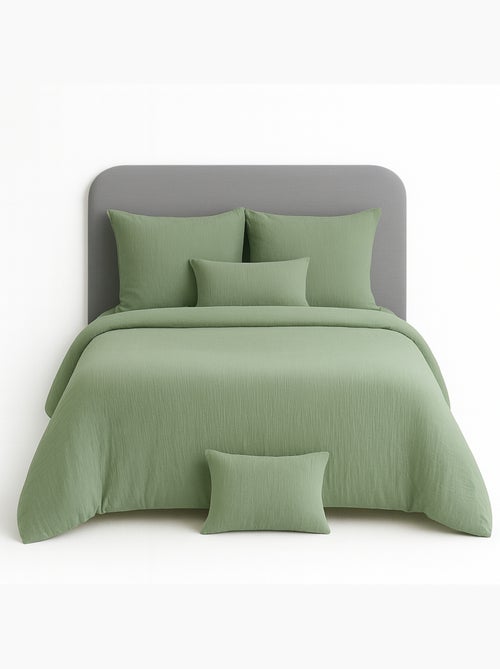 Juego de cama liso de gasa de algodón - Kiabi Juego de cama liso de gasa de algodón - Kiabi