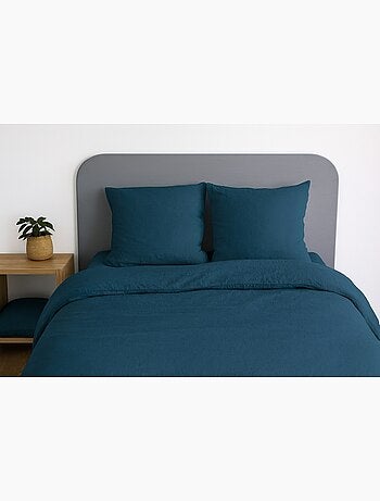Juego de cama liso de microfibra lavada
