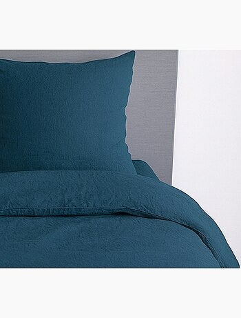 Juego de cama liso de microfibra lavada