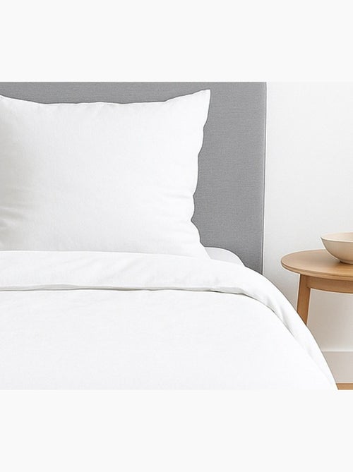 Juego de cama liso de microfibra lavada - Kiabi