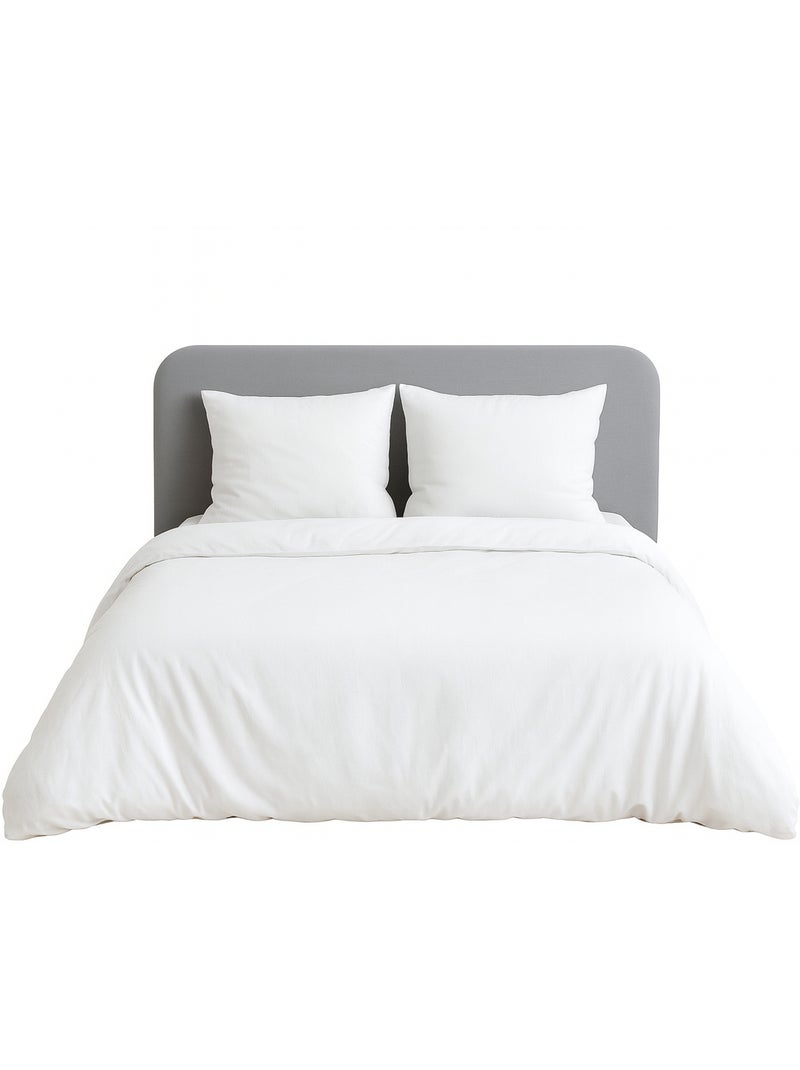 Juego de cama liso de microfibra lavada Blanco - Kiabi