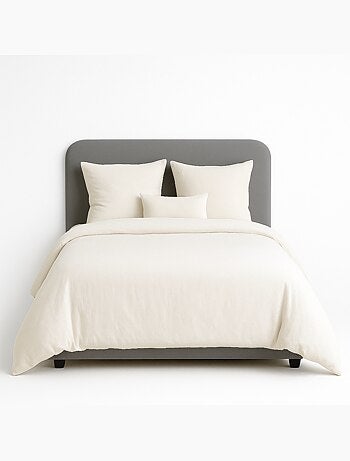 Juego de cama liso de microfibra lavada