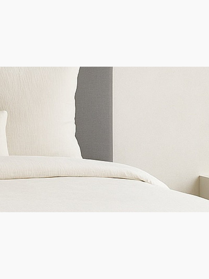 Juego de cama liso de microfibra lavada Crudo - Kiabi