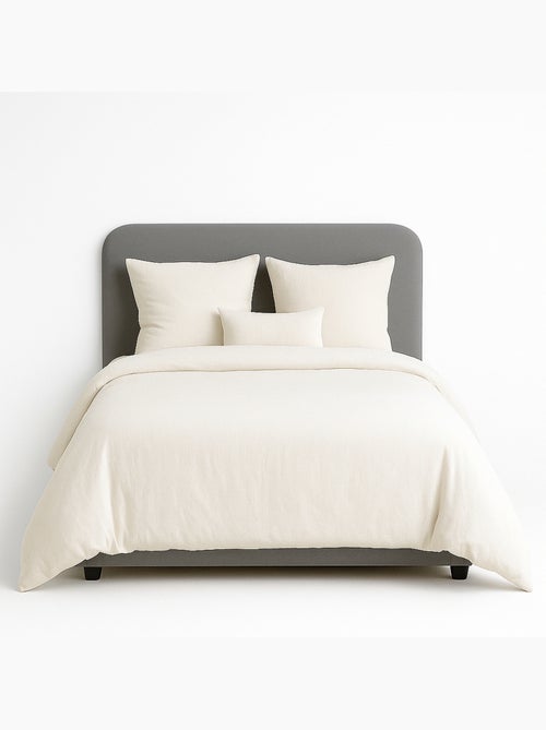 Juego de cama liso de microfibra lavada - Kiabi