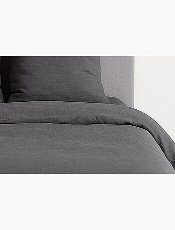 Juego de cama liso de microfibra lavada