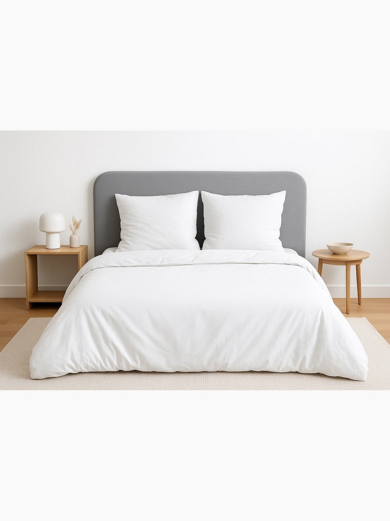 Juego de cama liso de microfibra lavada Gris antracita - Kiabi