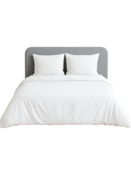 Juego de cama liso de microfibra lavada - Kiabi Juego de cama liso de microfibra lavada - Kiabi