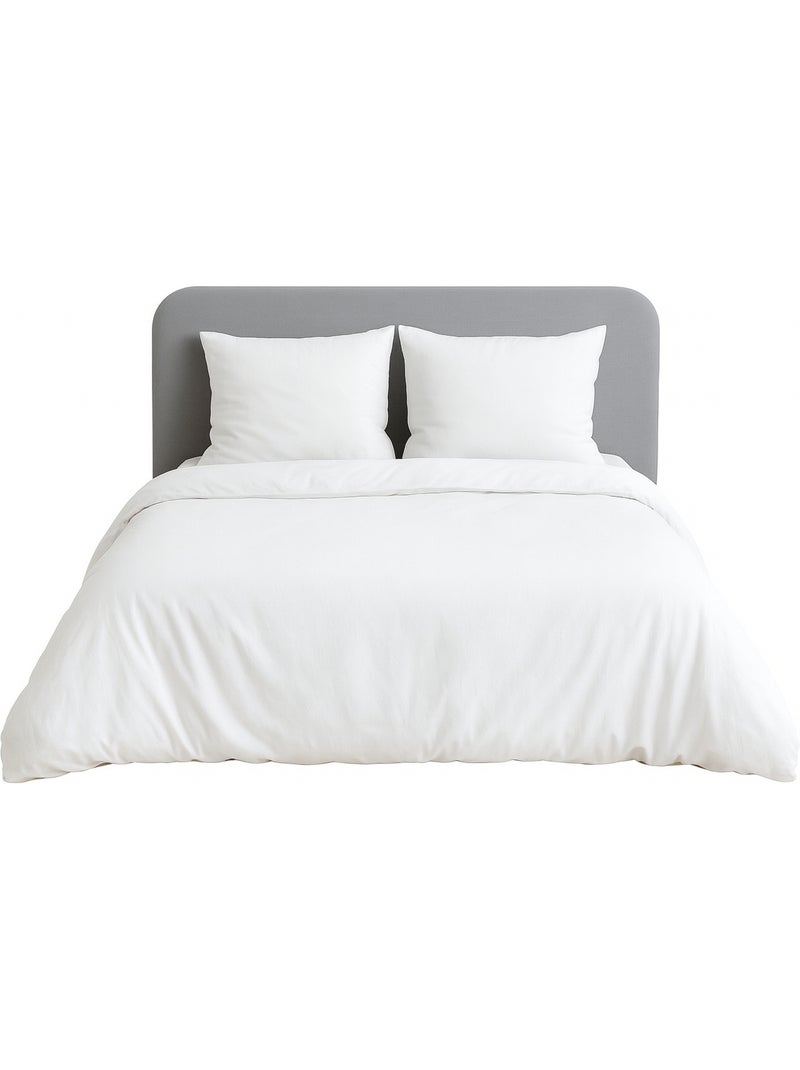 Juego de cama liso de microfibra lavada Gris antracita - Kiabi