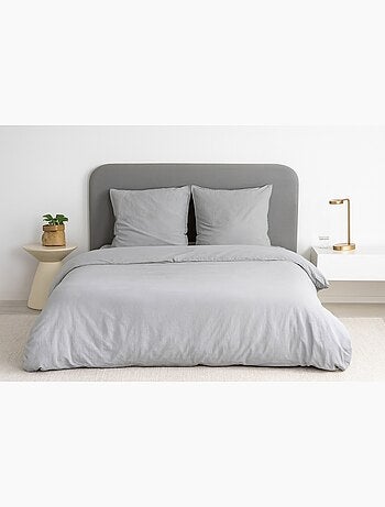 Juego de cama liso de microfibra lavada
