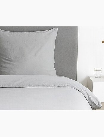 Juego de cama liso de microfibra lavada