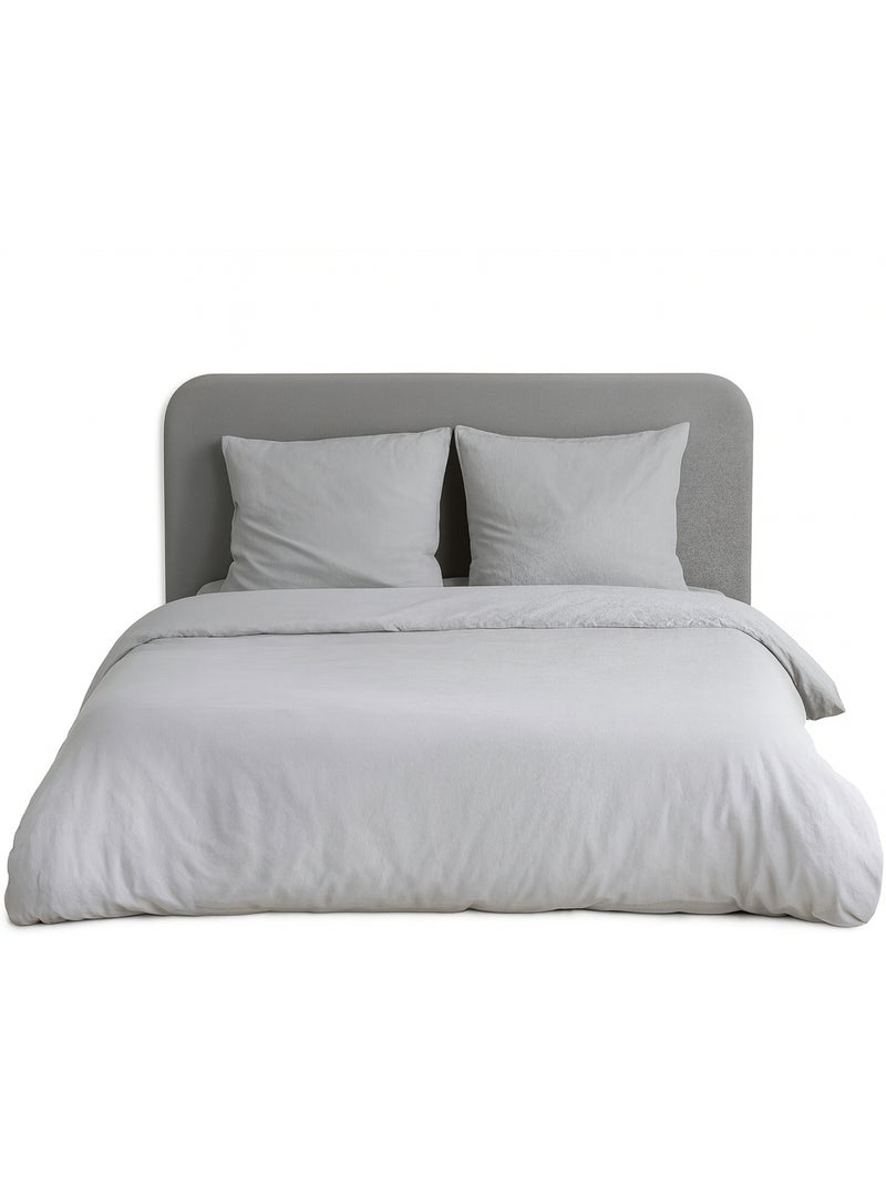 Juego de cama liso de microfibra lavada Gris - Kiabi