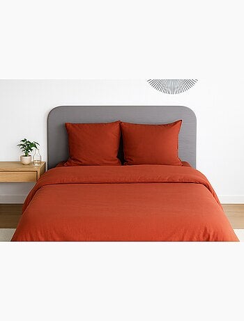 Juego de cama liso de microfibra lavada