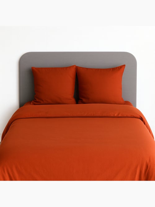 Juego de cama liso de microfibra lavada - Kiabi
