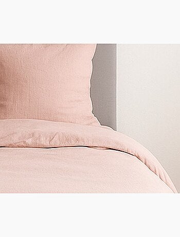 Juego de cama liso de microfibra lavada