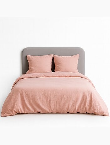 Juego de cama liso de microfibra lavada