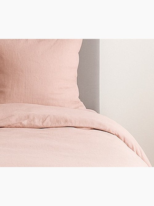 Juego de cama liso de microfibra lavada - Kiabi