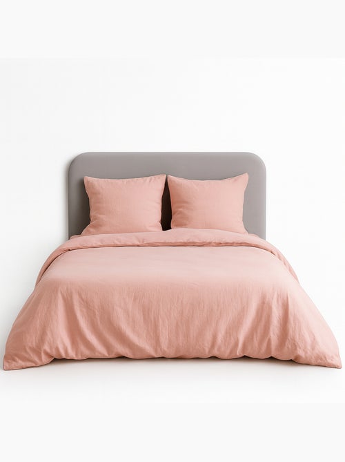 Juego de cama liso de microfibra lavada - Kiabi