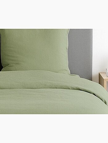 Juego de cama liso de microfibra lavada