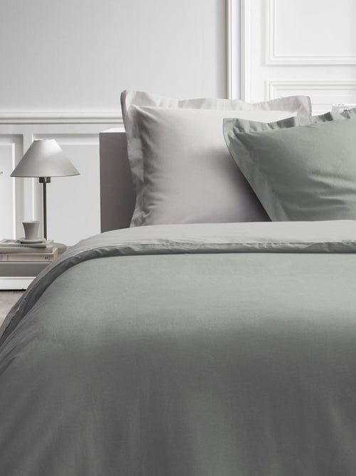 Juego de cama liso de percal - Doble - Kiabi