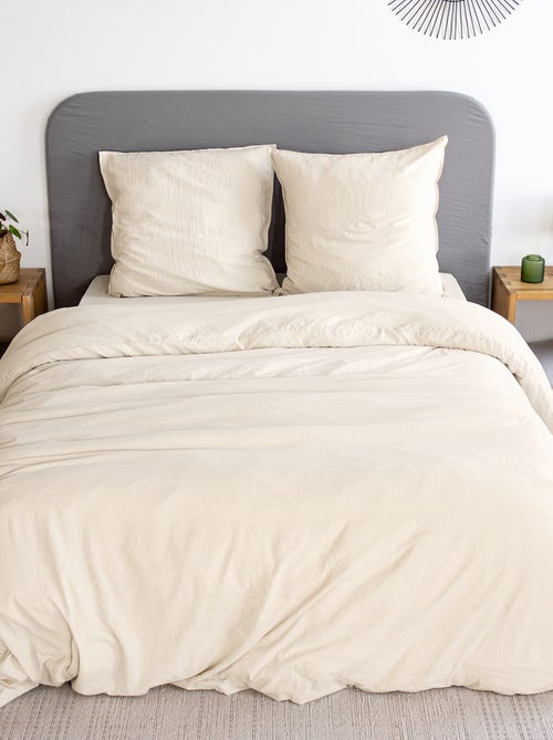 Juego de cama liso ultra suave - 1 o 2 personas - Kiabi