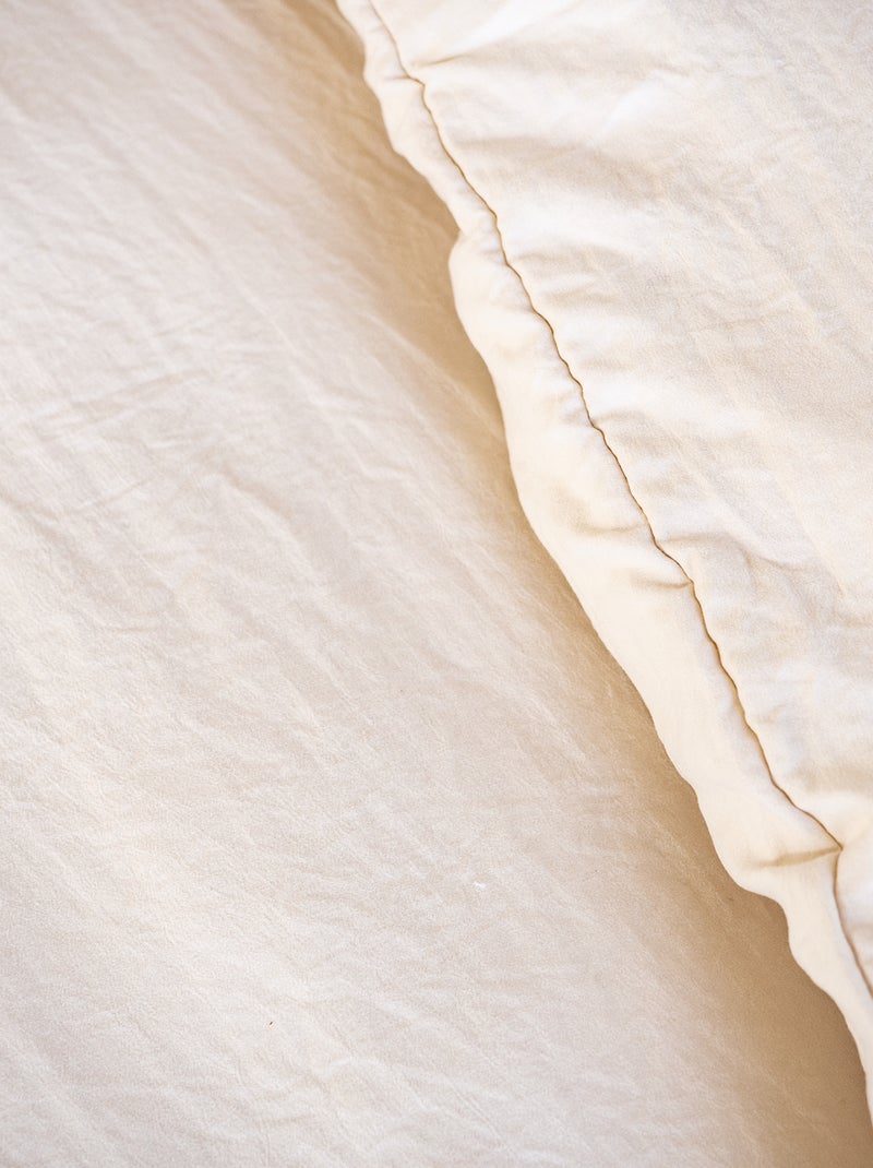 Juego de cama liso ultra suave - 1 o 2 personas AMARILLO - Kiabi