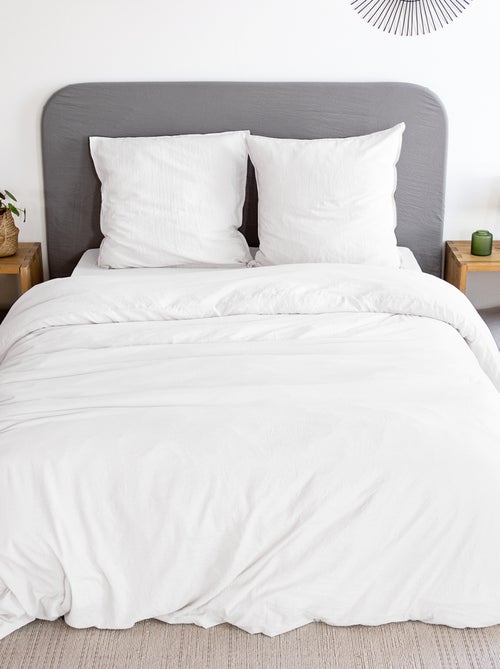 Juego de cama liso ultra suave - 1 o 2 personas - Kiabi