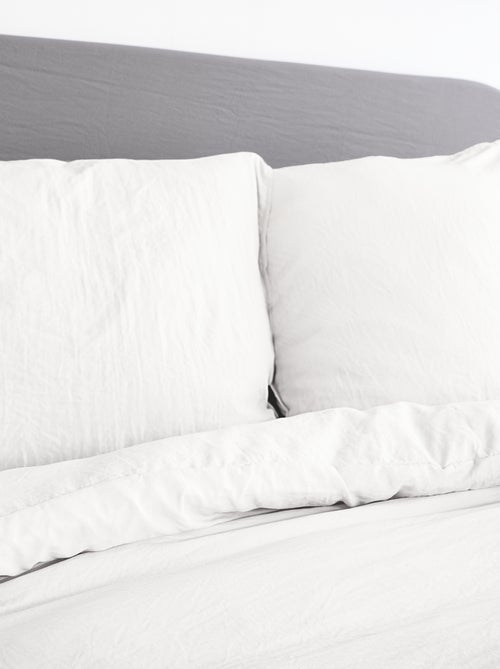 Juego de cama liso ultra suave - 1 o 2 personas - Kiabi