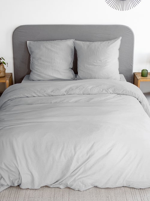 Juego de cama liso ultra suave - 1 o 2 personas - Kiabi
